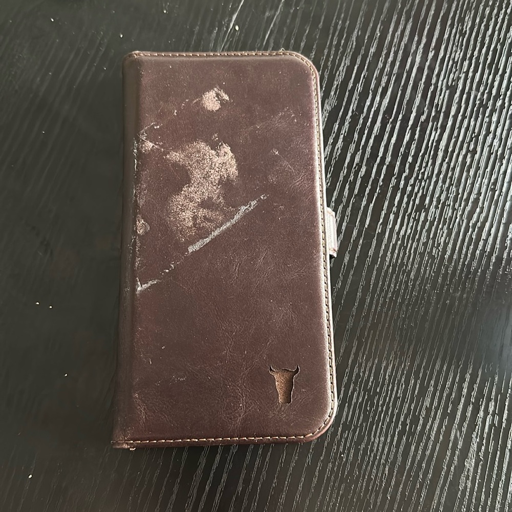 iPhone 14 Pro Max Leather Wallet Case. Lightly used.